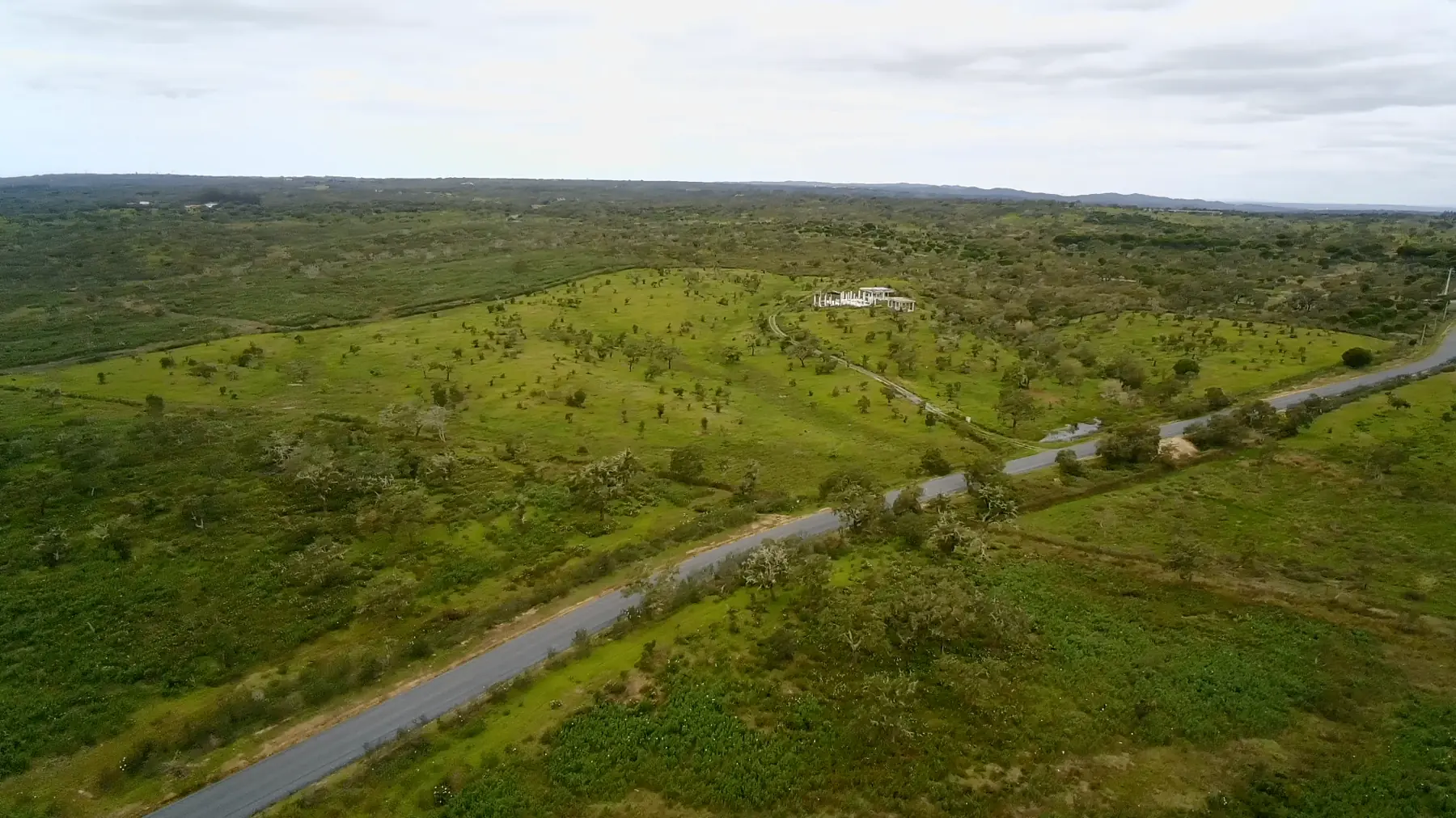 Aerial view of the land